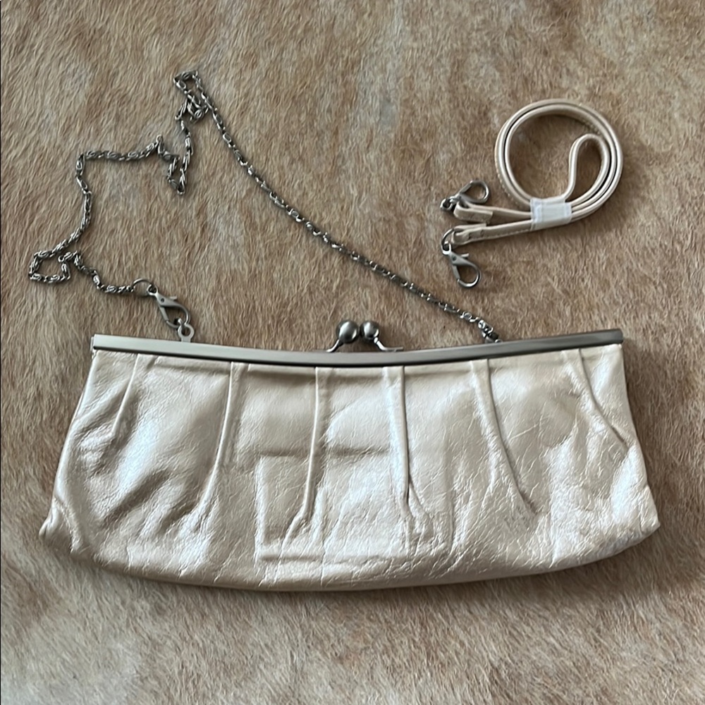 HOBO Elegant Cream Clutch Bag